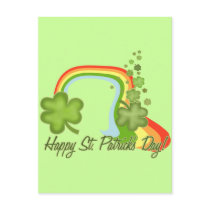 Classic Rainbow and Shamrocks Post Cards