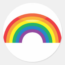 Classic Rainbow Round Sticker