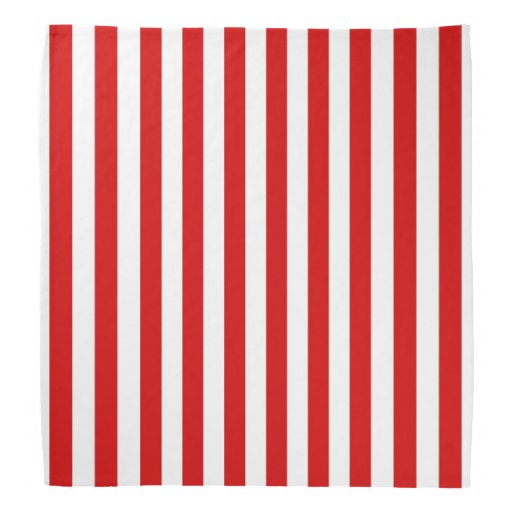 Classic Red and White Stripe Pattern Bandana | Zazzle