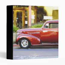 Classic Red Car Binder