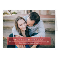Classic Red Christmas Photo Greeting Card