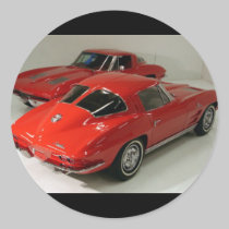 Classic Red Corvettes Split Window stickers
