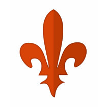 Classic Red Fleur de lis womens t-shirt by TOEtalitee Classic Red Fleur de lis womens t-shirt