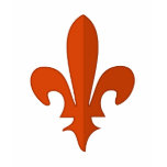 Classic Red Fleur de lis womens t-shirt