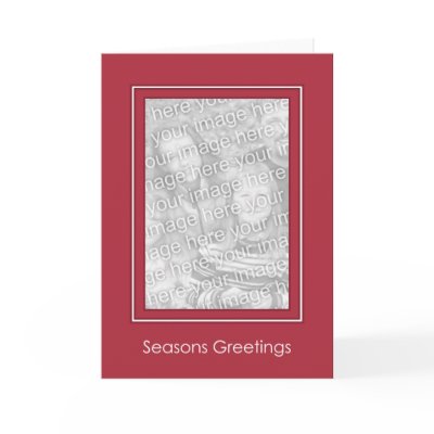 Classic Red Holiday Template Card by christmascards