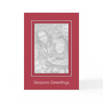 Classic Red Holiday Template cards