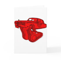 Classic Red Rolls Royce Valentine's Fantasy Greeting Card