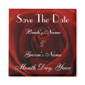 Classic Red Rose Save the Date Wedding Magnet by Sialicious Classic Red Rose Save the Date Wedding Magnet