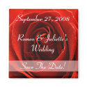 Classic Red Rose Wedding Announcement Magnet by Sialicious Classic Red Rose Wedding Announcement Magnet