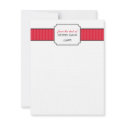 Classic red stripes from the desk of stationery invitation