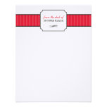 Classic red stripes from the desk of stationery announcements