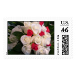 Classic Red & White Rose Bouquet postage
