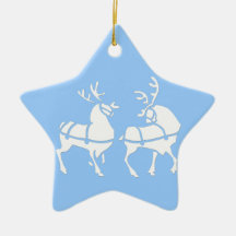 Classic Reindeer Ornament  Blue X-mas Decorations