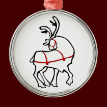 Classic Reindeer Ornament  Blue X-mas Decorations ornaments
