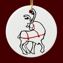 Classic Reindeer Ornament  Blue X-mas Decorations ornaments