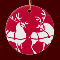 Classic Reindeer Ornament  Red X-mas Decorations