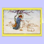 Classic religious Jesus with Lambs Easter Wishes cards