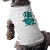 Classic retro green robot pet shirt