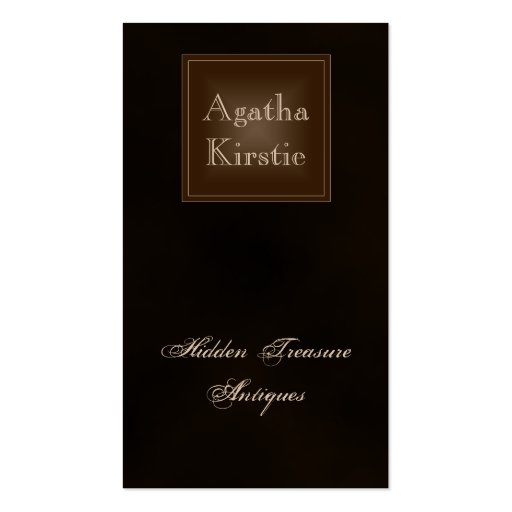 Classic Rich Chocolate Brown Business Card (front side)