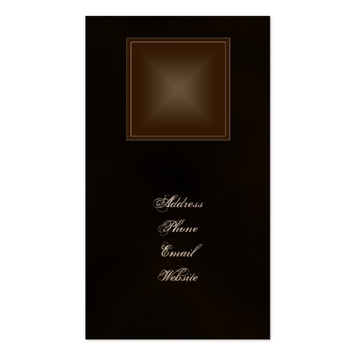Classic Rich Chocolate Brown Business Card (back side)