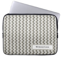 Classic Ripple Chevron Laptop Sleeve - Grey laptop sleeves