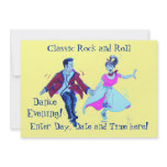 Classic Rock and Roll Dancing Invitations