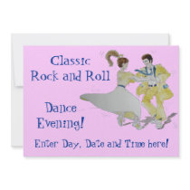 Classic Rock and Roll Dancing Invitation