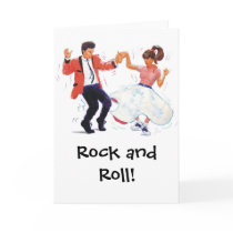 Classic Rock and Roll  Jive Dancing Greeting Card