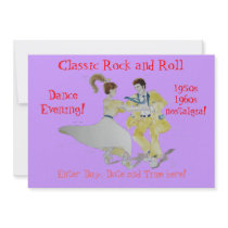 Classic Rock and Roll  Jive Dancing Custom Invitation