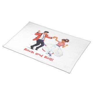 Classic Rock and Roll Jive Dancing Saddle shoes placemat