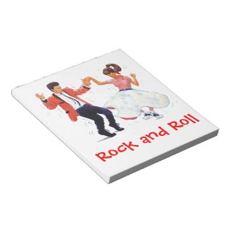 Classic Rock and Roll Jive Dancing Saddle shoes notepad
