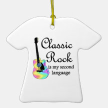 Classic Rock is my second language Christmas Tree Ornaments