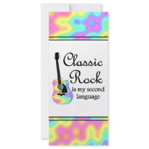 Classic Rock is my second language Rack Card Template