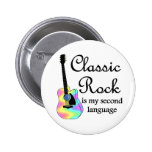 Classic Rock is my second language Round buttons