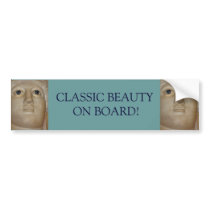 Classic Roman Beauty on Board Bumper Sticker