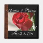 Classic Rose Monogram Save The Date Magnet