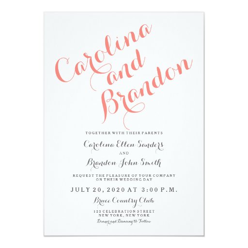 Classic Script | Elegant Wedding Invitation (front side)