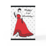 Classic Senorita in Red Greeting Cards