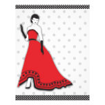 Classic Senorita in Red Customized Letterhead