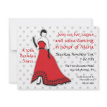Classic Senorita in Red Custom Invitations