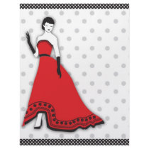 Classic Senorita in Red Customized Letterhead