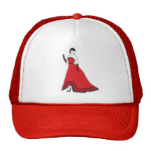 Classic Senorita in Red Mesh Hat