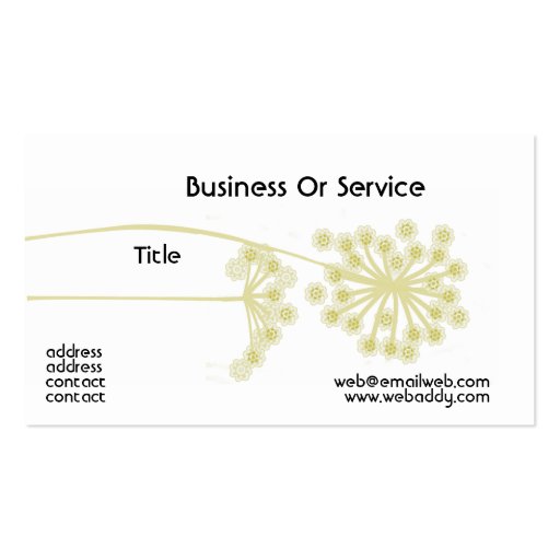 Classic  Sharp Monograms w Flower Business Card Templates (back side)