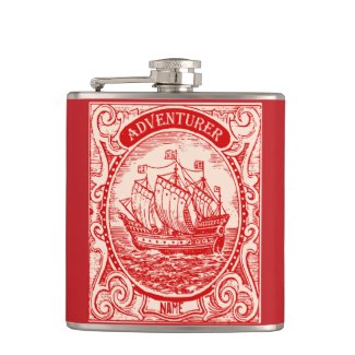 Classic Ship Antique Vintage Naval Sea Adventurer Hip Flasks