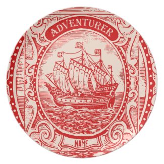 Classic Ship Antique Vintage Naval Sea Adventurer Party Plates
