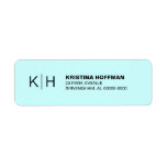 Classic Simple Monogram Return Address Label