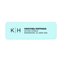 Classic Simple Monogram Return Address Label