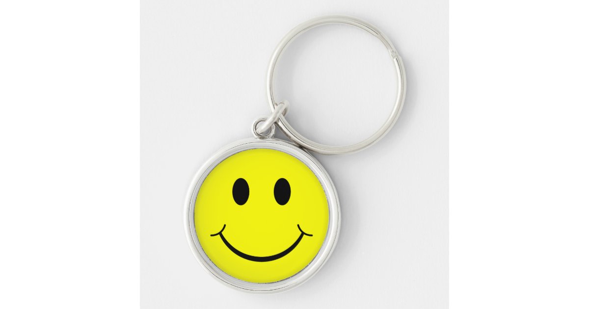 Classic Smiley Face Keychain Zazzle
