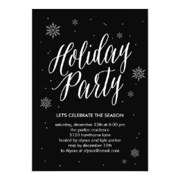 Classic Snowflakes Holiday Party Invitation