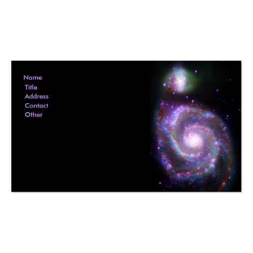 Classic Spiral Galaxy Business Card (front side)